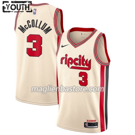 Maglia NBA Portland Trail Blazers C.J. McCollum 3 Nike 2019-20 City Edition Swingman - Bambino
